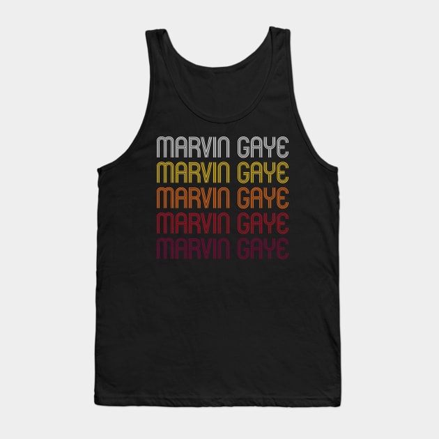 Retro Marvin Wordmark Repeat - Vintage Style Tank Top by Realistic Flamingo